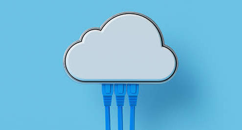 Cables connected to cloud.