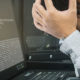 Business man frustrated with data loss