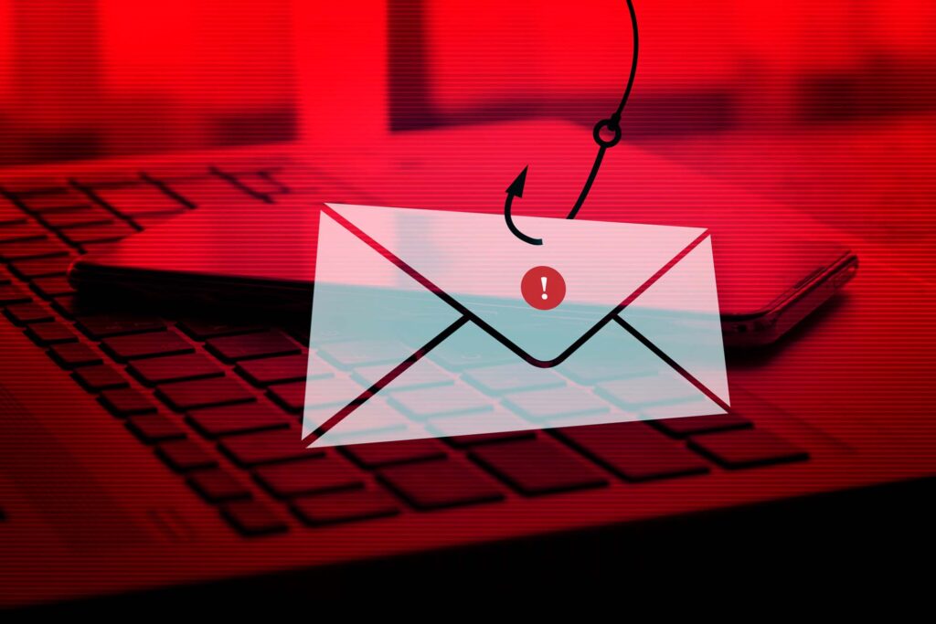 cyber crime phishing mail concept