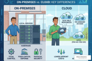 on-premises vs cloud infrastructure data center - on-premises vs cloud